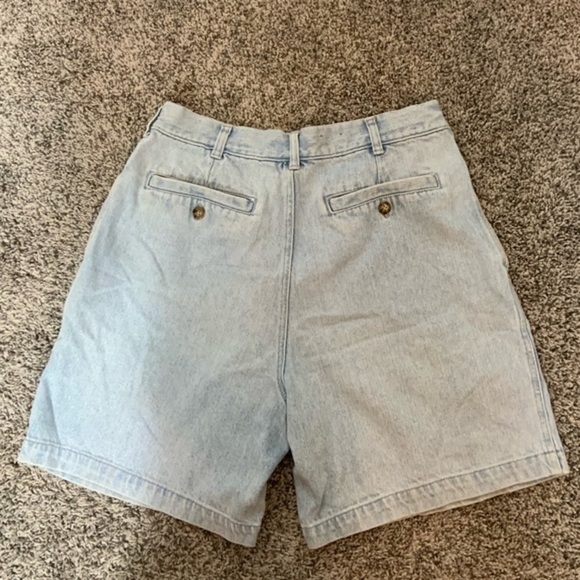 Vintage Bugle Boy Jean Shorts Size 28 Unisex Relaxed Fit Light Wash - Picture 8 of 9